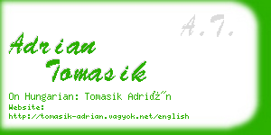 adrian tomasik business card